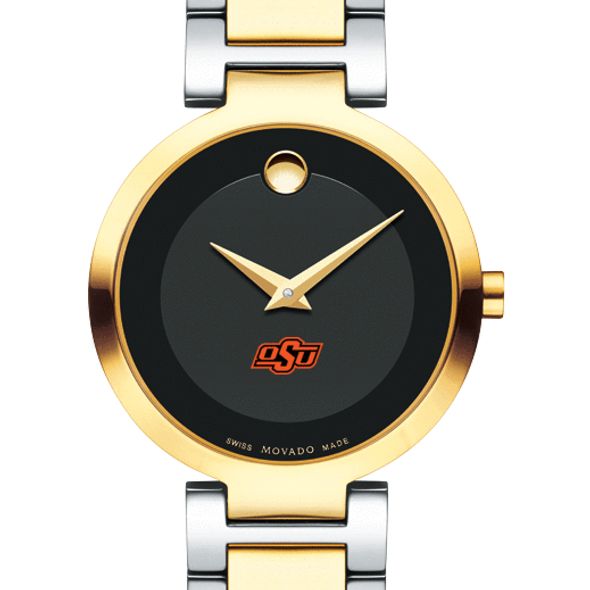 Oklahoma State University Women's Movado Two-Tone Modern Classic Museum with Bracelet