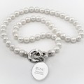 UNC Kenan-Flagler Pearl Necklace with Sterling Silver Charm - Image 1