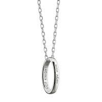 UCF Monica Rich Kosann "Carpe Diem" Poesy Ring Necklace in Silver