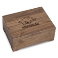 Arkansas Razorbacks Solid Walnut Desk Box - Image 1