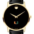 University of Miami Men's Movado Gold Museum Classic Leather - Image 1