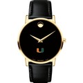 University of Miami Men's Movado Gold Museum Classic Leather - Image 2