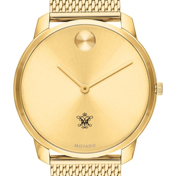 William & Mary Men's Movado Bold Gold 42 with Mesh Bracelet - Image 1