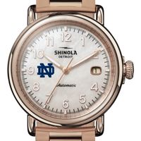 Notre Dame Shinola Watch, The Runwell Automatic 39.5mm MOP Dial