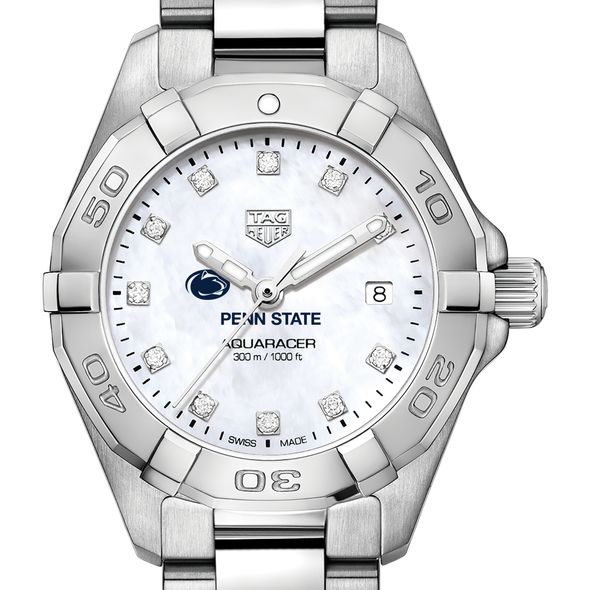 Penn State University W's TAG Heuer Steel Aquaracer w MOP Dia Dial