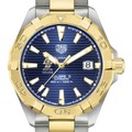 click to view Boston College Men's TAG Heuer Automatic Two-Tone Aquaracer with Blue Dial - Image 1