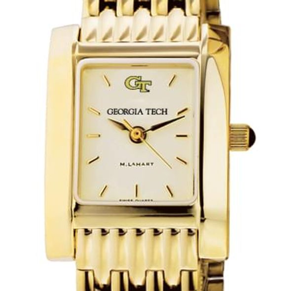 Georgia Tech Women's Gold Quad Watch with Bracelet