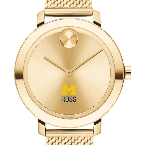 Michigan Ross Women's Movado Bold Gold with Mesh Bracelet - Image 1