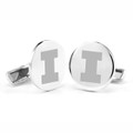 University of Illinois Cufflinks in Sterling Silver - Image 1