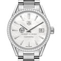 click to view University of Virginia Women's TAG Heuer Steel Carrera with MOP Dial & Diamond Bezel - Image 1
