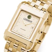 Clemson Men's Gold Quad Watch with Bracelet
