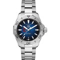 Elon Men's TAG Heuer Steel Automatic Aquaracer with Blue Sunray Dial - Image 2
