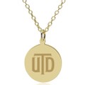 UT Dallas 14K Gold Pendant & Chain - Image 1