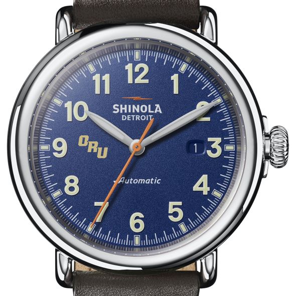 Oral Roberts Shinola Watch, The Runwell Automatic 45mm Royal Blue Dial - Image 1