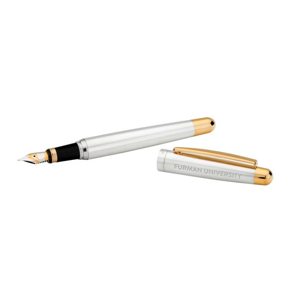 Furman Fountain Pen in Sterling Silver with Gold Trim - Image 1