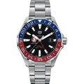 FSU Men's TAG Heuer Automatic GMT Aquaracer with Black Dial and Blue & Red Bezel - Image 2