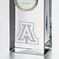 University of Arizona Tall Glass Desk Clock by Simon Pearce - Image 2