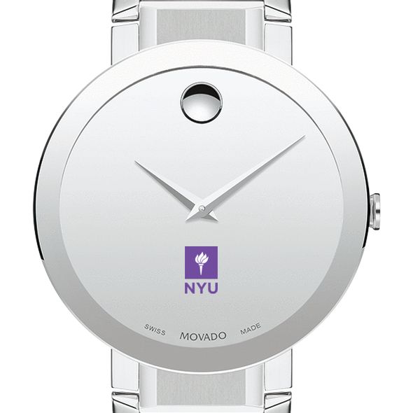 New York University Men's Movado Sapphire Museum with Bracelet