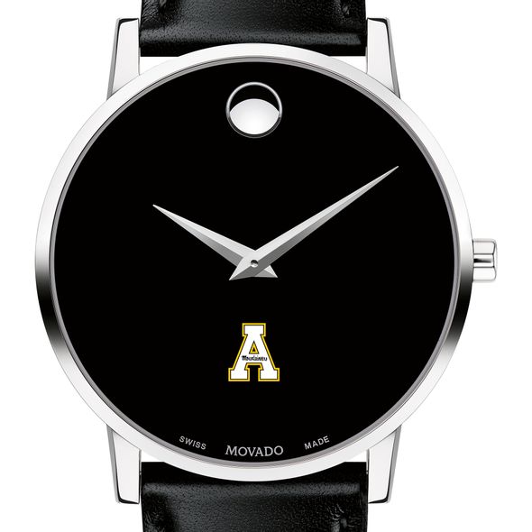Appalachian State Men's Movado Museum with Leather Strap - Image 1