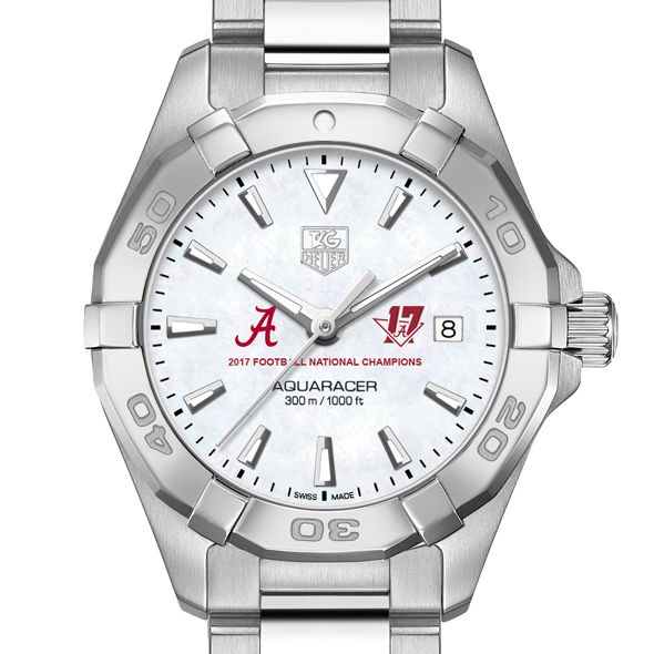 Alabama Crimson Tide 2017 National Championship Women's TAG Heuer Steel Aquaracer w MOP Dial