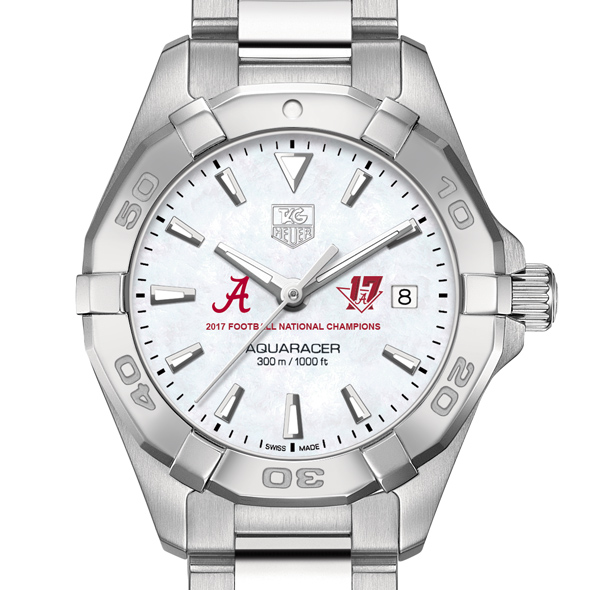 Alabama Crimson Tide 2017 National Championship Women's TAG Heuer Steel Aquaracer w MOP Dial