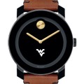 West Virginia University Men's Movado BOLD with Brown Leather Strap - Image 1