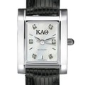 KAT Women's Mother of Pearl Quad Watch with Diamonds & Leather Strap - Image 2