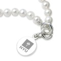 NYU Pearl Bracelet with Sterling Silver Charm - Image 2