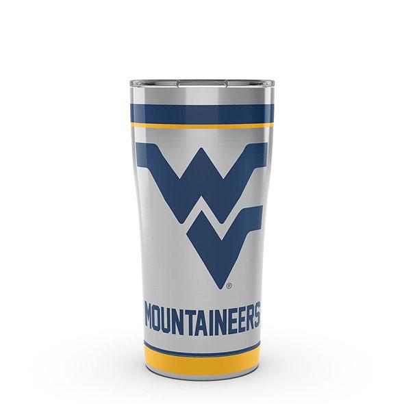 West Virginia 20 oz. Stainless Steel Tervis Tumblers with Hammer Lids - Set of 2 - Image 1