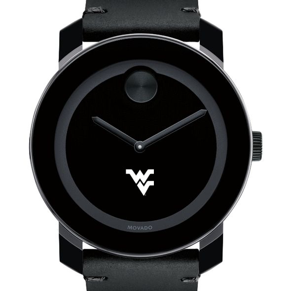 West Virginia Men's Movado BOLD with Leather Strap - Image 1