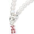 Chi Omega Pearl Bracelet with Greek Letter Charm - Image 2