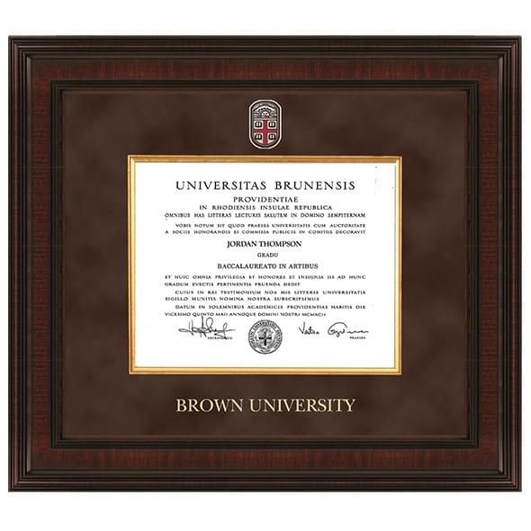 Brown Excelsior Diploma Frame