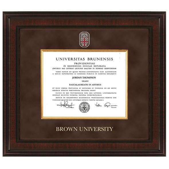 Brown Excelsior Diploma Frame