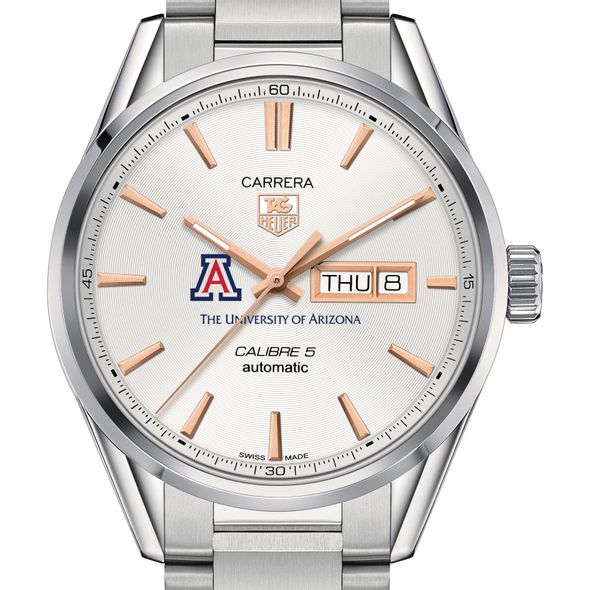 University of Arizona Men's TAG Heuer Day/Date Carrera with Silver Dial & Bracelet