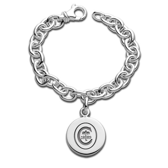 Clemson Sterling Silver Charm Bracelet - Image 1