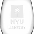 NYU Stemless Wine Glasses Made in the USA - Set of 2 - Image 3
