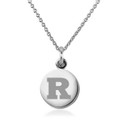 Rutgers University Necklace with Charm in Sterling Silver - Image 1