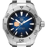 UT Dallas Men's TAG Heuer Steel Automatic Aquaracer with Blue Sunray Dial
