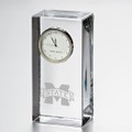 MS State Tall Glass Desk Clock by Simon Pearce - Image 1