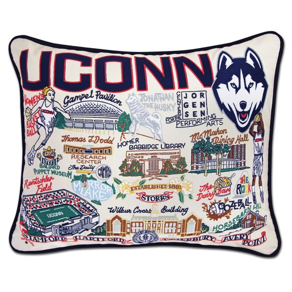 UConn Embroidered Pillow - Image 1
