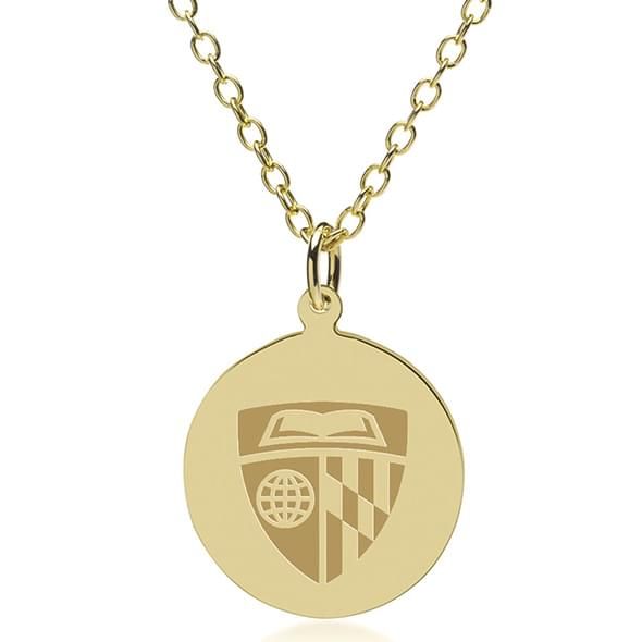 Johns Hopkins 14K Gold Pendant & Chain