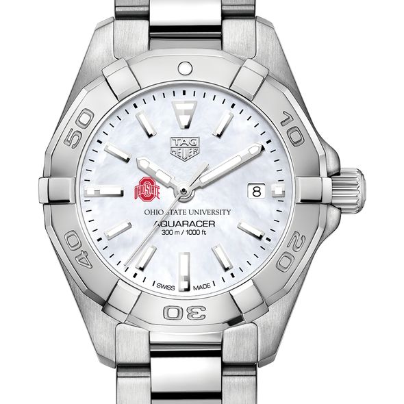 Ohio State Women's TAG Heuer Steel Aquaracer w MOP Dial - Image 1