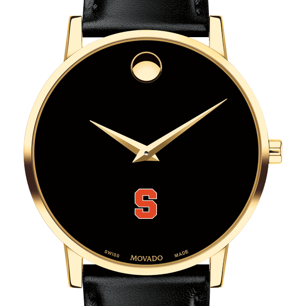 Syracuse University Men's Movado Gold Museum Classic Leather
