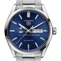 USAFA Men's TAG Heuer Carrera with Blue Dial & Day-Date Window
