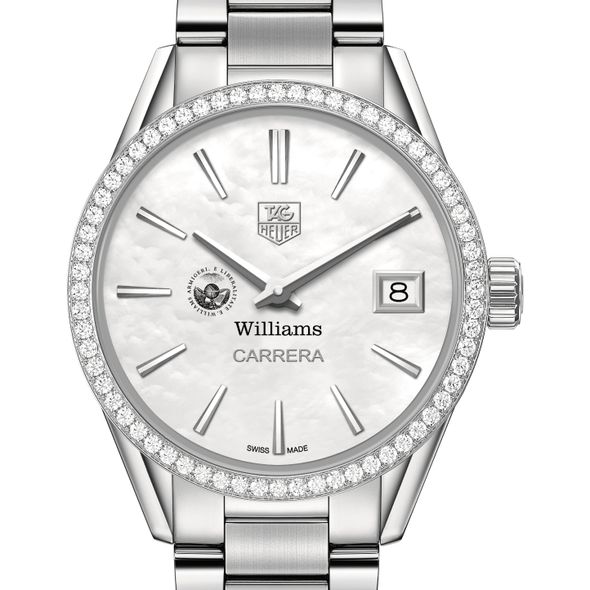Williams College Women's TAG Heuer Steel Carrera with MOP Dial & Diamond Bezel