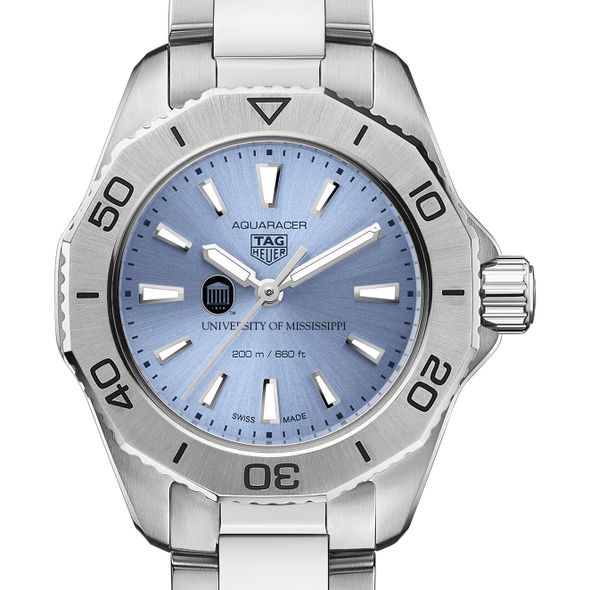 Ole Miss Women's TAG Heuer Steel Aquaracer with Blue Sunray Dial - Image 1