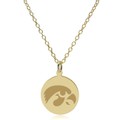 Iowa 14K Gold Pendant & Chain - Image 1