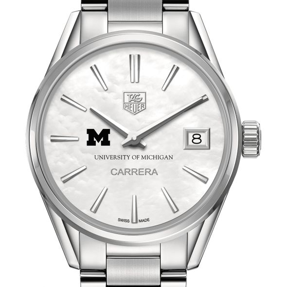 University of Michigan Women's TAG Heuer Steel Carrera with MOP Dial