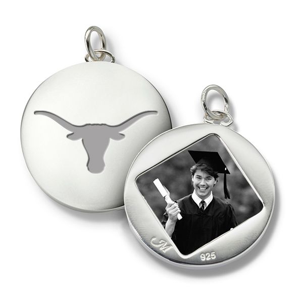 University of Texas Monica Rich Kosann Round Charm in Silver