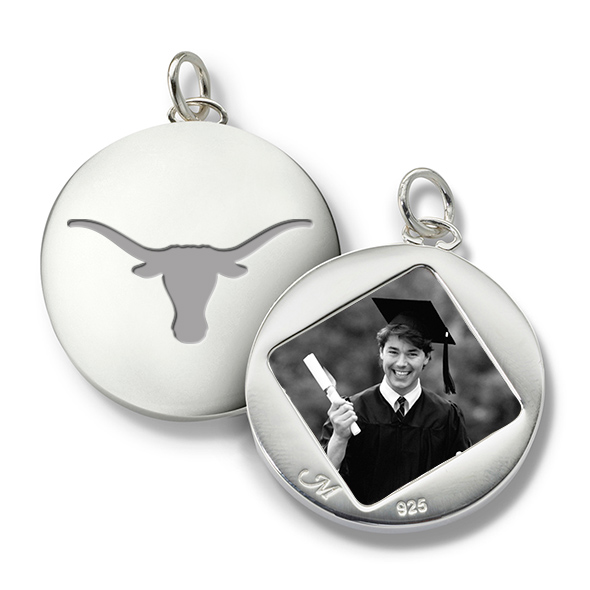 University of Texas Monica Rich Kosann Round Charm in Silver
